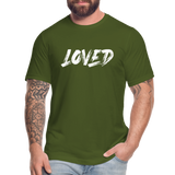Loved W Unisex Jersey T-Shirt by Bella + Canvas - olive