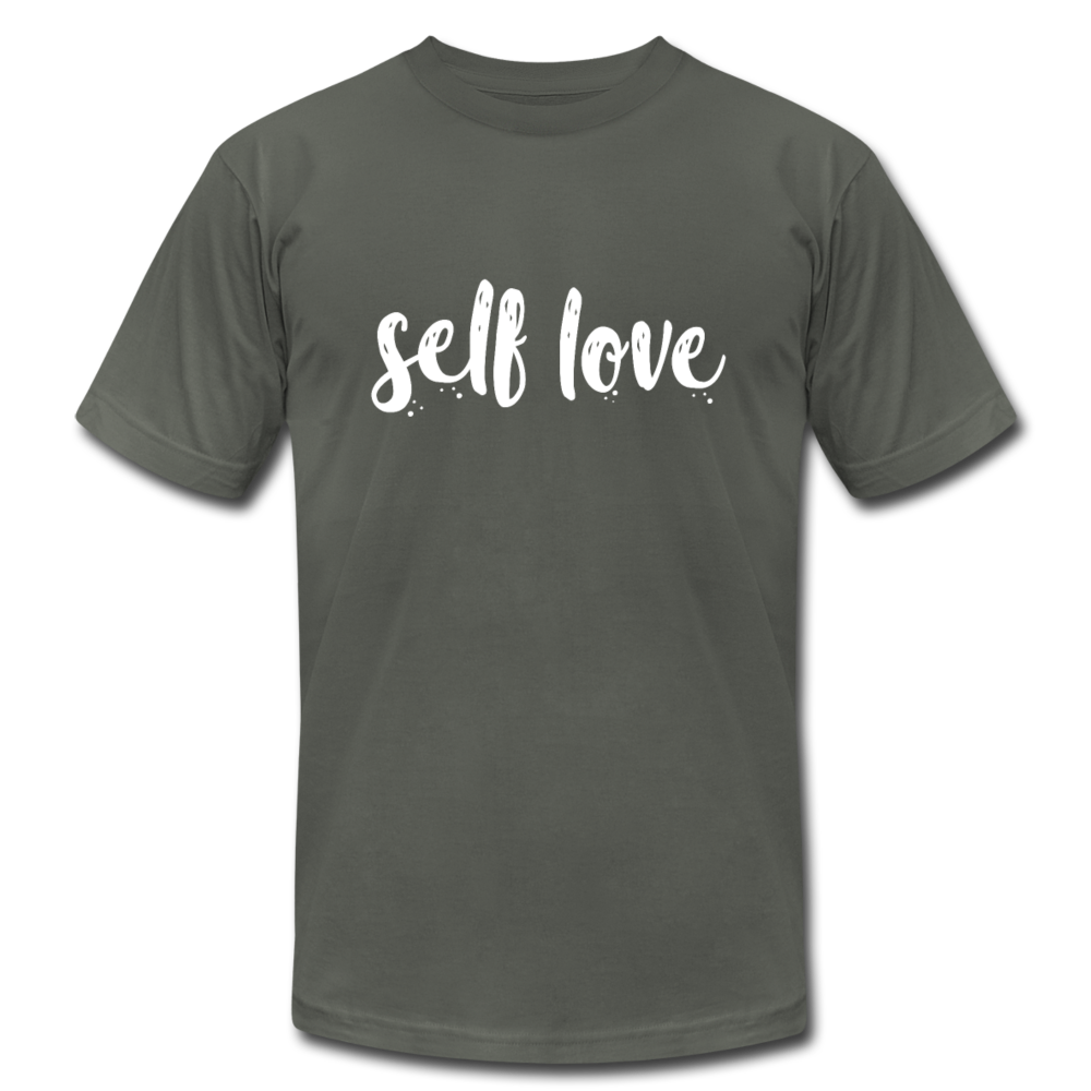 Self love Unisex Jersey T-Shirt by Bella + Canvas - asphalt