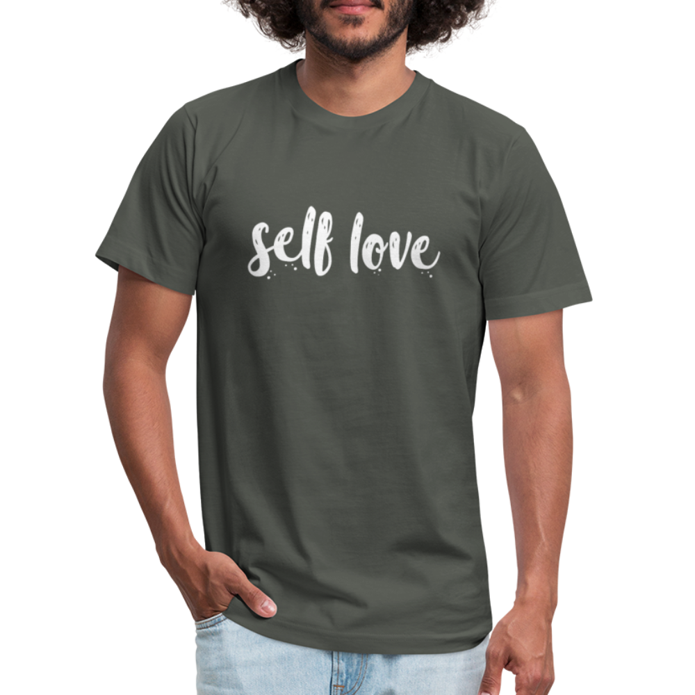 Self love Unisex Jersey T-Shirt by Bella + Canvas - asphalt