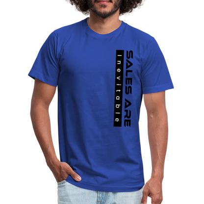Sales Are Inevitable B Unisex Jersey T-Shirt by Bella + Canvas - royal blue