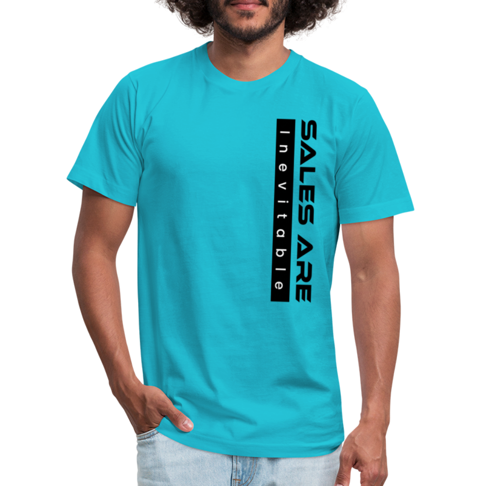Sales Are Inevitable B Unisex Jersey T-Shirt by Bella + Canvas - turquoise