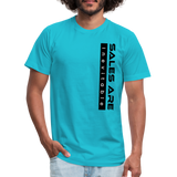 Sales Are Inevitable B Unisex Jersey T-Shirt by Bella + Canvas - turquoise