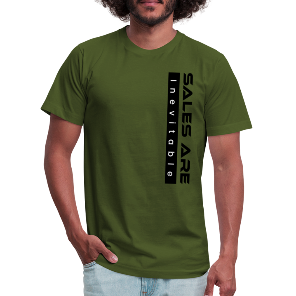 Sales Are Inevitable B Unisex Jersey T-Shirt by Bella + Canvas - olive