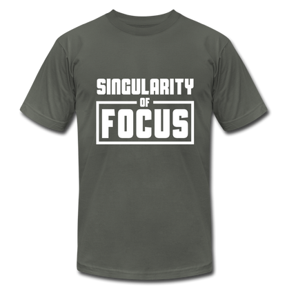 Singularity of Focus W Unisex Jersey T-Shirt by Bella + Canvas - asphalt