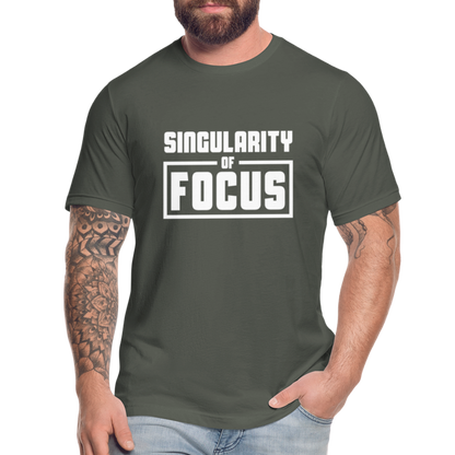 Singularity of Focus W Unisex Jersey T-Shirt by Bella + Canvas - asphalt