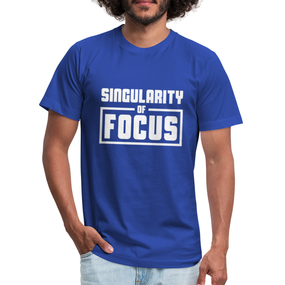 Singularity of Focus W Unisex Jersey T-Shirt by Bella + Canvas - royal blue