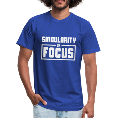 Singularity of Focus W Unisex Jersey T-Shirt by Bella + Canvas - royal blue