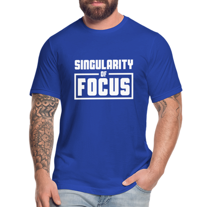 Singularity of Focus W Unisex Jersey T-Shirt by Bella + Canvas - royal blue