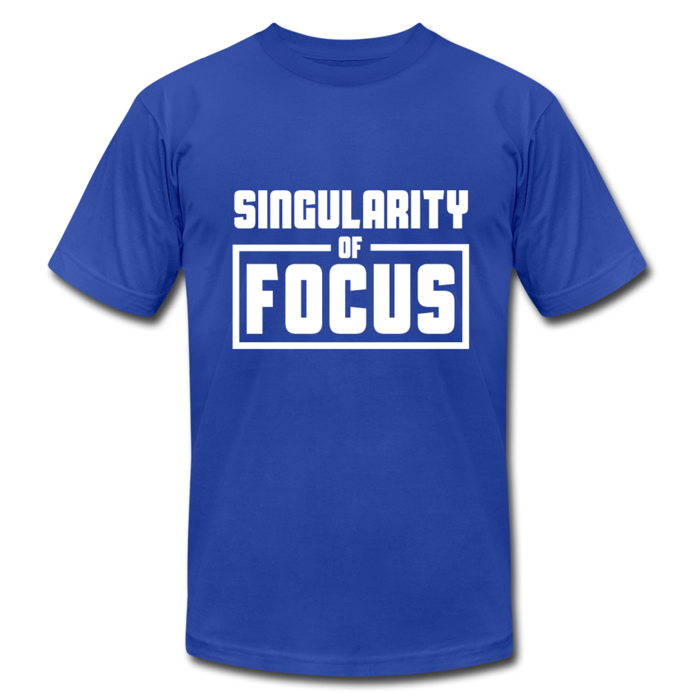 Singularity of Focus W Unisex Jersey T-Shirt by Bella + Canvas - royal blue