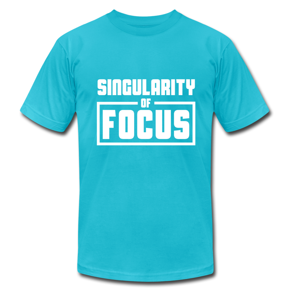 Singularity of Focus W Unisex Jersey T-Shirt by Bella + Canvas - turquoise