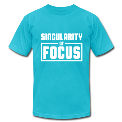 Singularity of Focus W Unisex Jersey T-Shirt by Bella + Canvas - turquoise