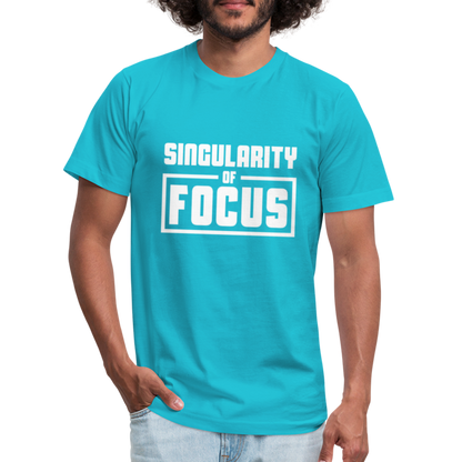 Singularity of Focus W Unisex Jersey T-Shirt by Bella + Canvas - turquoise