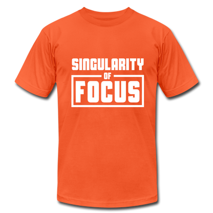 Singularity of Focus W Unisex Jersey T-Shirt by Bella + Canvas - orange