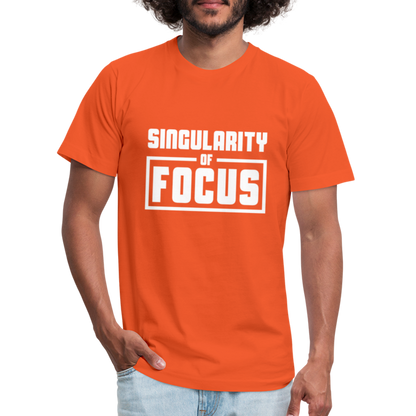 Singularity of Focus W Unisex Jersey T-Shirt by Bella + Canvas - orange