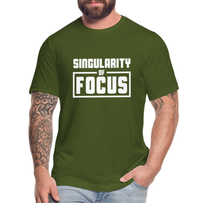 Singularity of Focus W Unisex Jersey T-Shirt by Bella + Canvas - olive