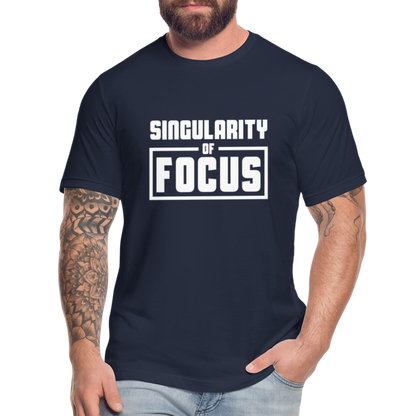 Singularity of Focus W Unisex Jersey T-Shirt by Bella + Canvas - navy