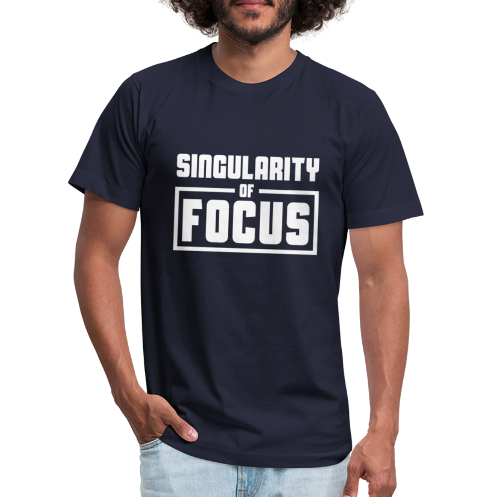 Singularity of Focus W Unisex Jersey T-Shirt by Bella + Canvas - navy