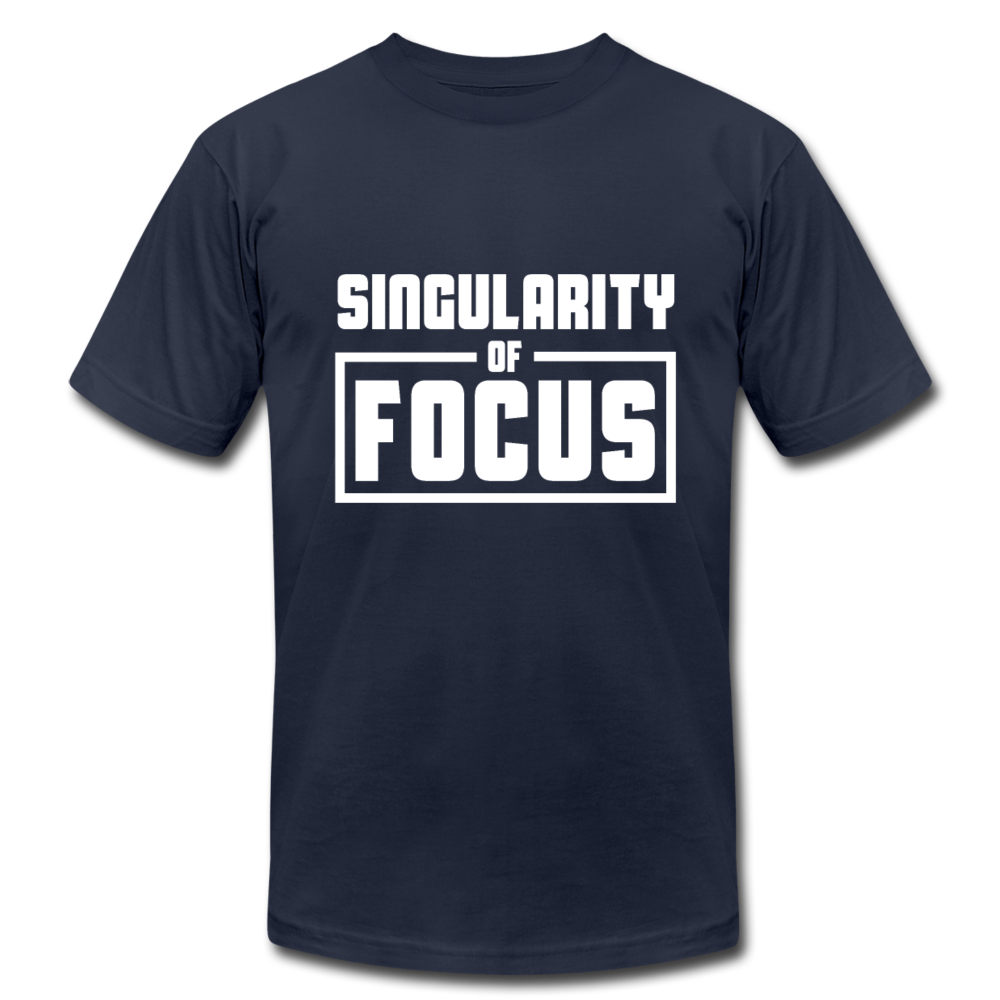 Singularity of Focus W Unisex Jersey T-Shirt by Bella + Canvas - navy