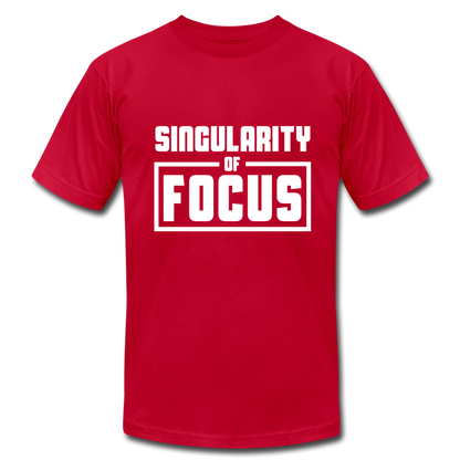 Singularity of Focus W Unisex Jersey T-Shirt by Bella + Canvas - red