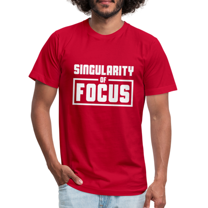 Singularity of Focus W Unisex Jersey T-Shirt by Bella + Canvas - red