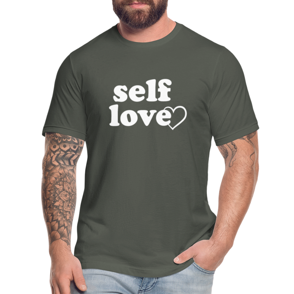 Self Love W Unisex Jersey T-Shirt by Bella + Canvas - asphalt