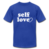 Self Love W Unisex Jersey T-Shirt by Bella + Canvas - royal blue