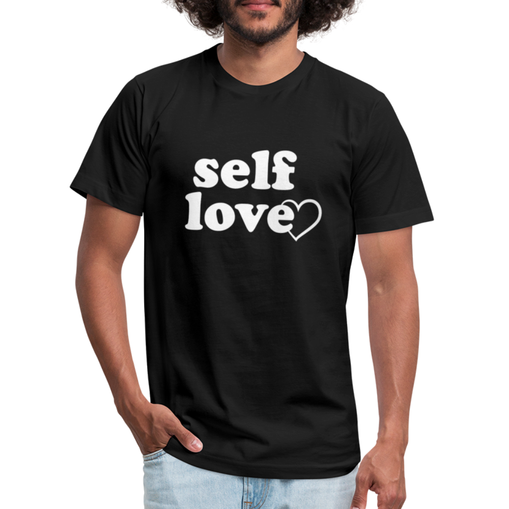 Self Love W Unisex Jersey T-Shirt by Bella + Canvas - black