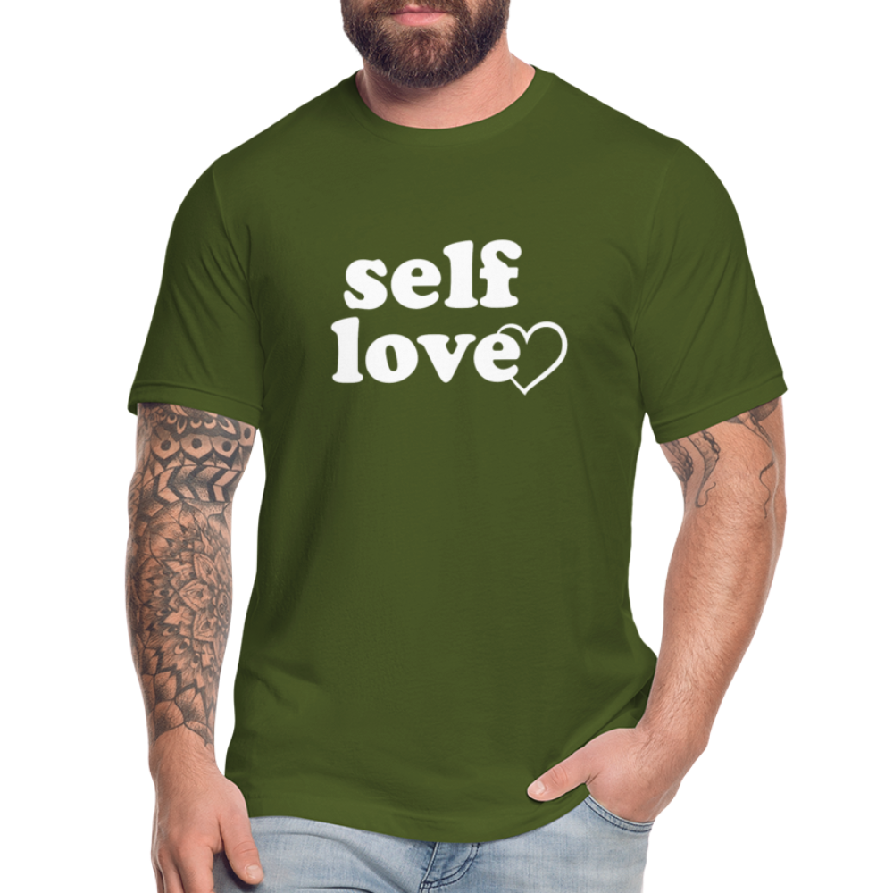 Self Love W Unisex Jersey T-Shirt by Bella + Canvas - olive