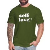 Self Love W Unisex Jersey T-Shirt by Bella + Canvas - olive
