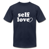 Self Love W Unisex Jersey T-Shirt by Bella + Canvas - navy