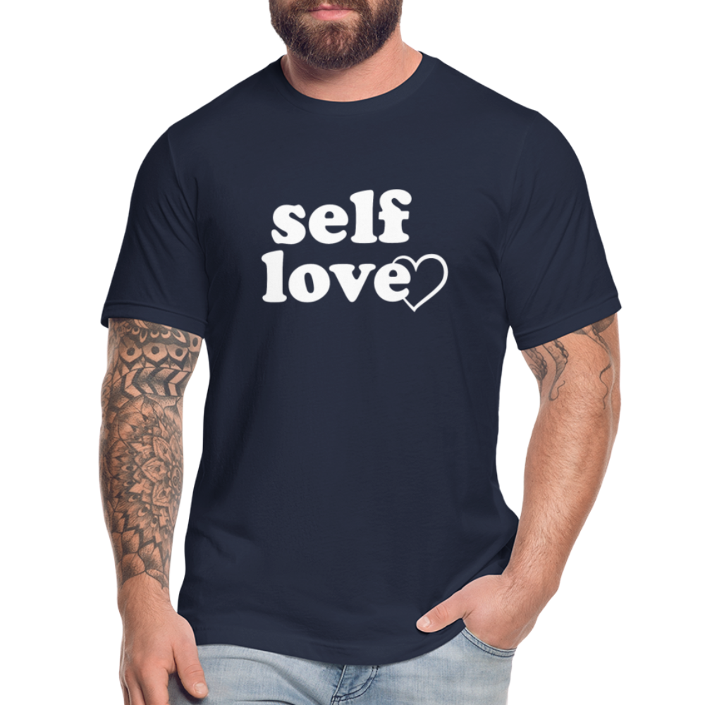 Self Love W Unisex Jersey T-Shirt by Bella + Canvas - navy