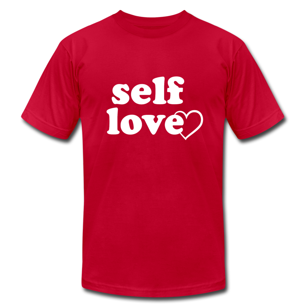 Self Love W Unisex Jersey T-Shirt by Bella + Canvas - red