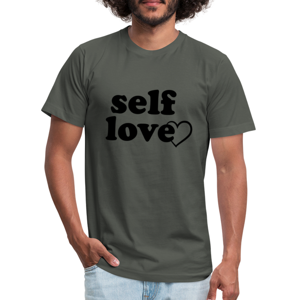 Self Love B Unisex Jersey T-Shirt by Bella + Canvas - asphalt