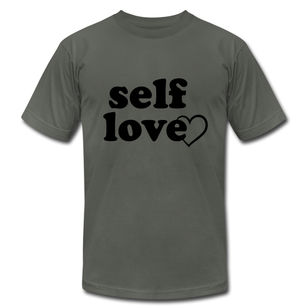 Self Love B Unisex Jersey T-Shirt by Bella + Canvas - asphalt