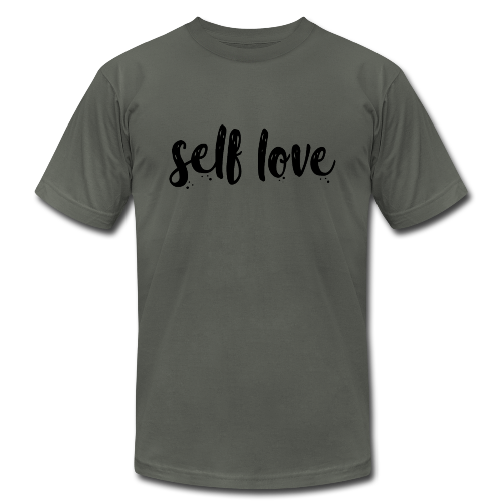 Self Love B Unisex Jersey T-Shirt by Bella + Canvas - asphalt