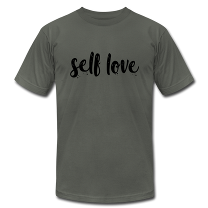 Self Love B Unisex Jersey T-Shirt by Bella + Canvas - asphalt