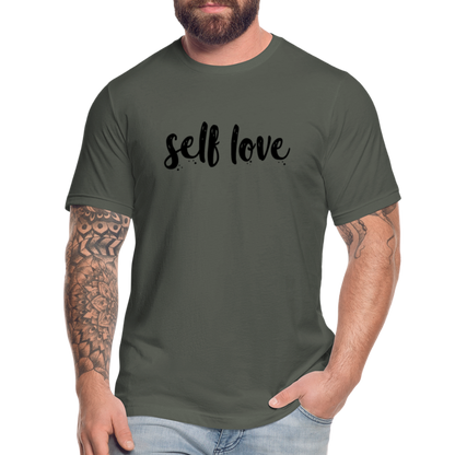 Self Love B Unisex Jersey T-Shirt by Bella + Canvas - asphalt