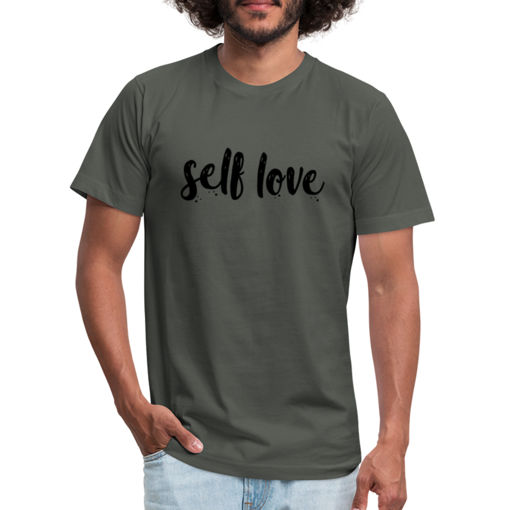 Self Love B Unisex Jersey T-Shirt by Bella + Canvas - asphalt