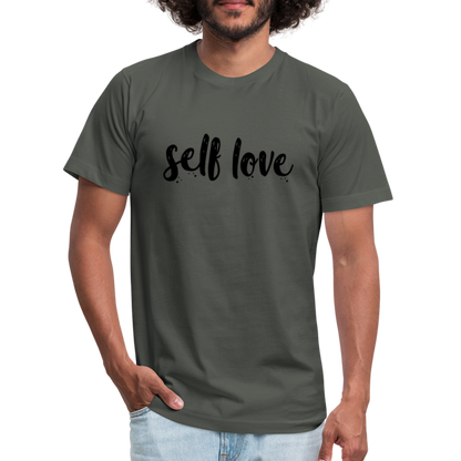 Self Love B Unisex Jersey T-Shirt by Bella + Canvas - asphalt