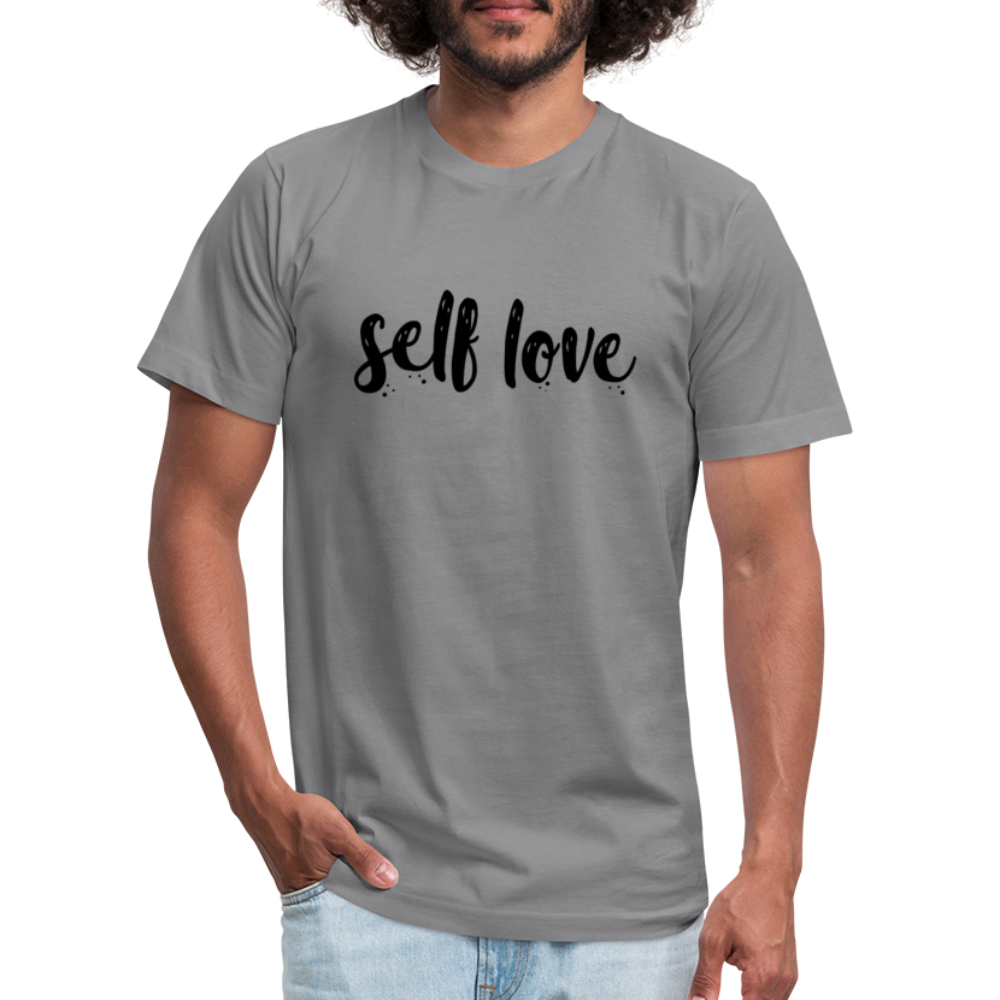 Self Love B Unisex Jersey T-Shirt by Bella + Canvas - slate