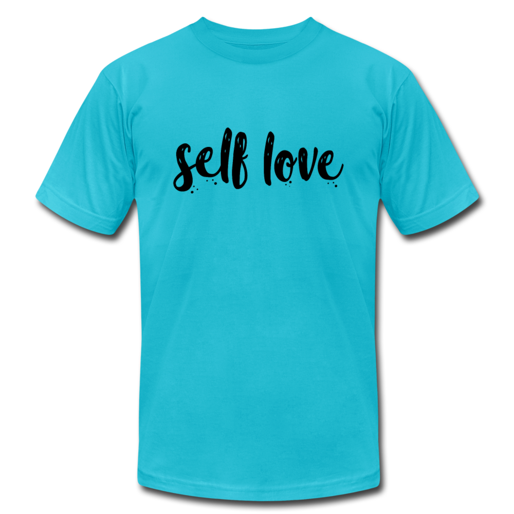 Self Love B Unisex Jersey T-Shirt by Bella + Canvas - turquoise
