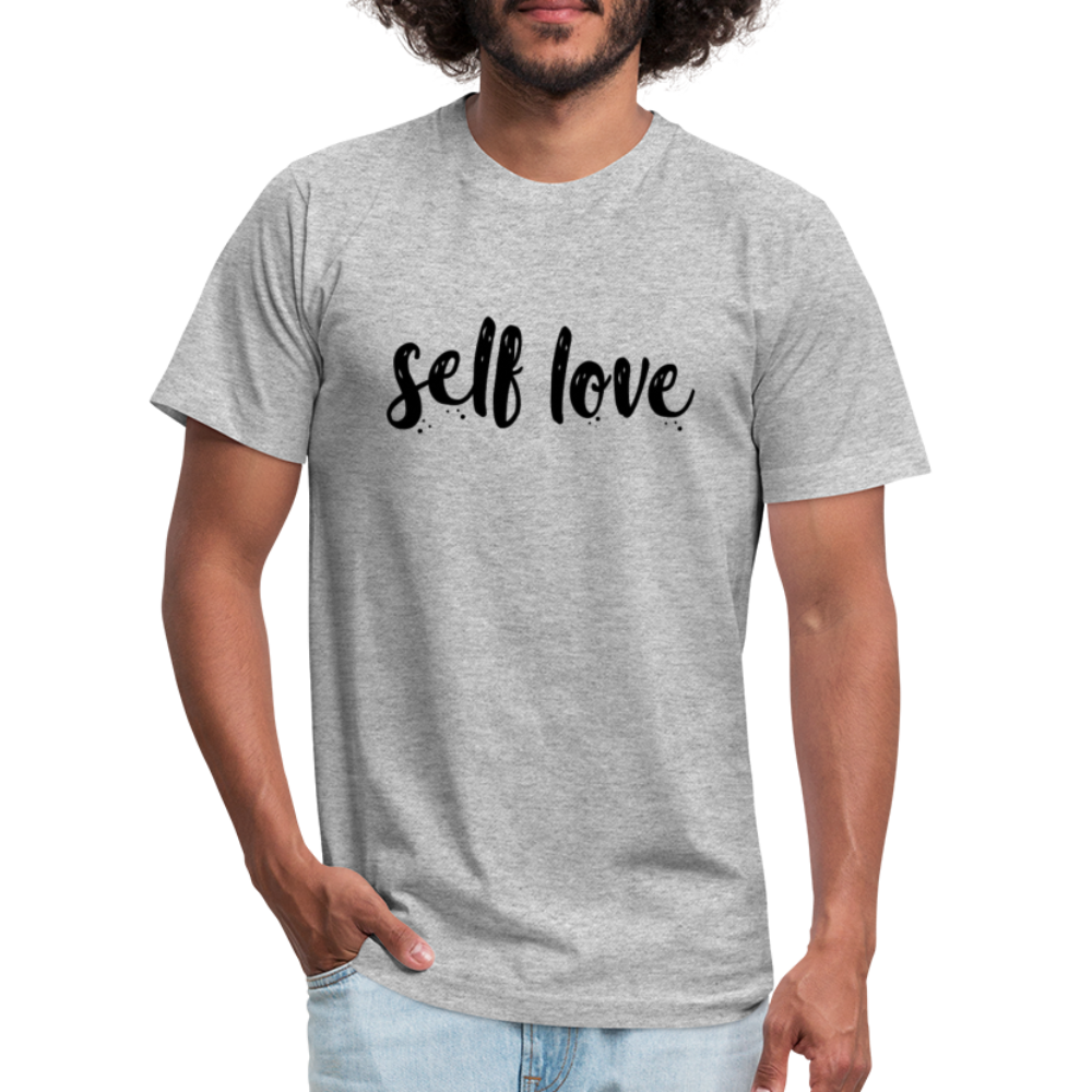 Self Love B Unisex Jersey T-Shirt by Bella + Canvas - heather gray