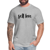 Self Love B Unisex Jersey T-Shirt by Bella + Canvas - heather gray