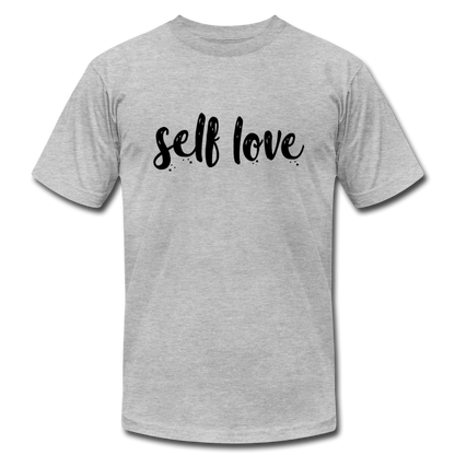 Self Love B Unisex Jersey T-Shirt by Bella + Canvas - heather gray