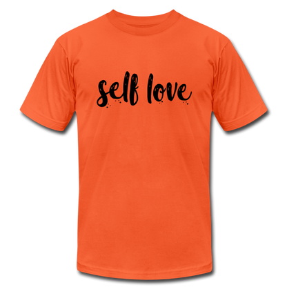 Self Love B Unisex Jersey T-Shirt by Bella + Canvas - orange
