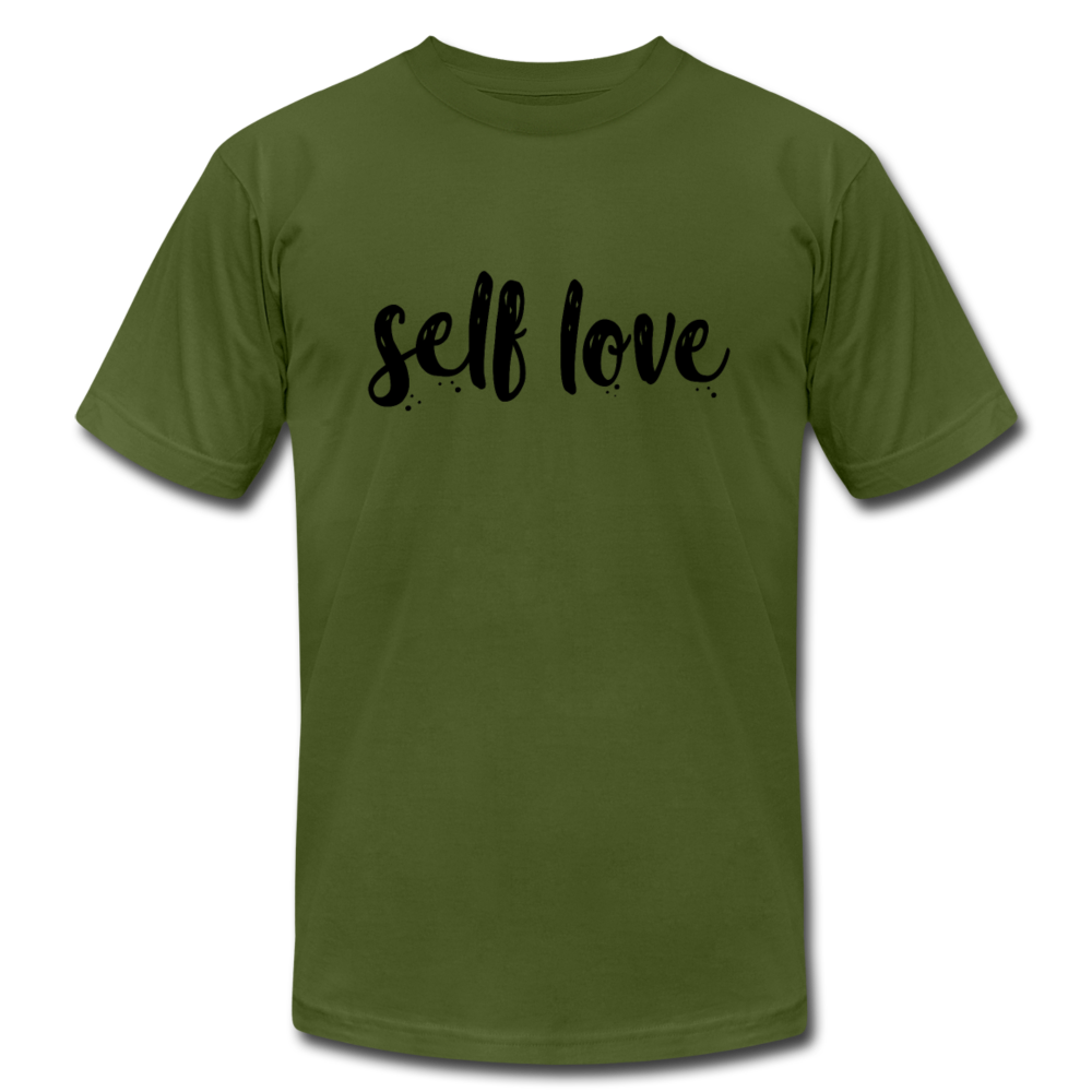 Self Love B Unisex Jersey T-Shirt by Bella + Canvas - olive