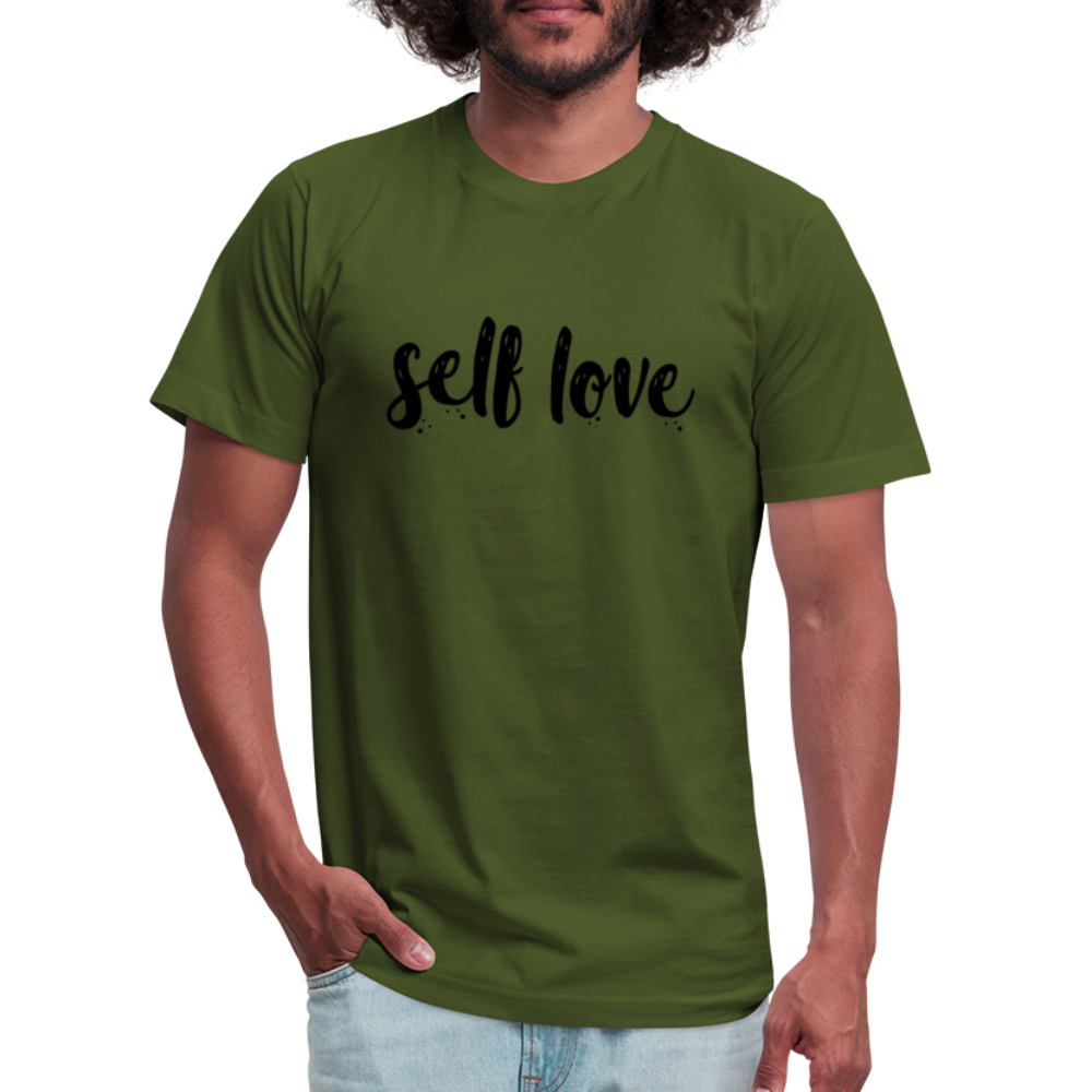 Self Love B Unisex Jersey T-Shirt by Bella + Canvas - olive