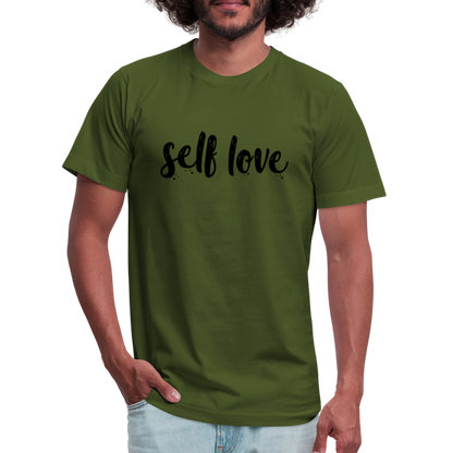 Self Love B Unisex Jersey T-Shirt by Bella + Canvas - olive