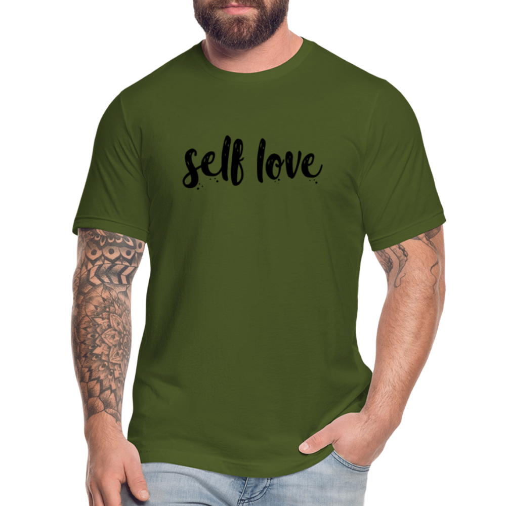 Self Love B Unisex Jersey T-Shirt by Bella + Canvas - olive