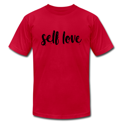 Self Love B Unisex Jersey T-Shirt by Bella + Canvas - red